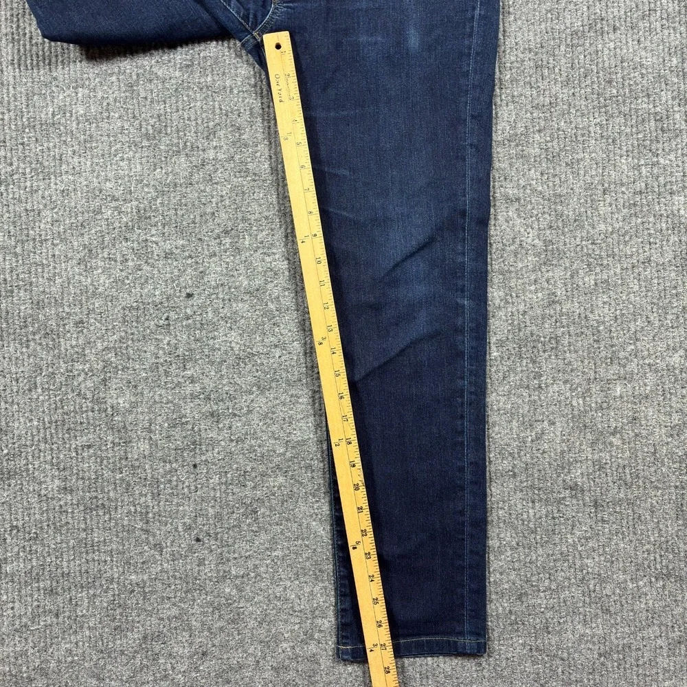 Uniqlo Mens Jeans Size 34x34 Dark Wash Denim Cotton Stretch Low Rise Casual